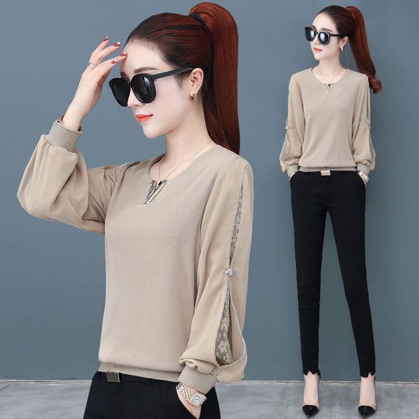 women's blouses & shirts women long sleeve spring summer korean style loose temperament v-neck t print mujer blusas mm0929, White
women's blouses & shirts women long sleeve spring summer korean style loose temperament v-neck t print mujer blusas mm0929, White