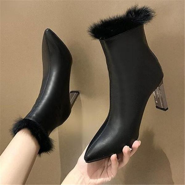 boots 2021 winter women ankle zip pointed toe footwear heels female party shoes eu 34-39, Black
boots 2021 winter women ankle zip pointed toe footwear heels female party shoes eu 34-39, Black