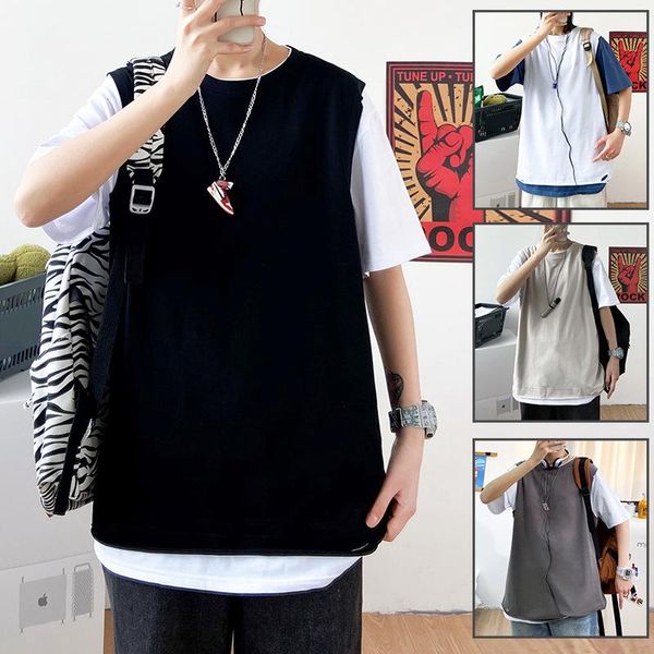 men's t-shirts short-sleeved t-shirt cotton summer solid color bottoming shirt trend large size loose couple clothing, White;black
men's t-shirts short-sleeved t-shirt cotton summer solid color bottoming shirt trend large size loose couple clothing, White;black