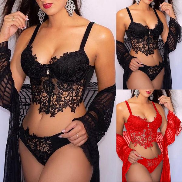 casual fashion women embroidery solid color lace lingerie set print floral wireless bra thong underwear, Black
casual fashion women embroidery solid color lace lingerie set print floral wireless bra thong underwear, Black