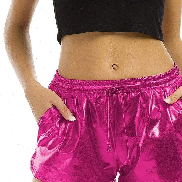 shorts for women fashion casual high waist sport shorts shiny metallic cool solid 6 plus size bandage short feminino py, White;black
shorts for women fashion casual high waist sport shorts shiny metallic cool solid 6 plus size bandage short feminino py, White;black