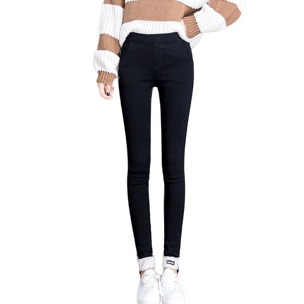 women's pants & capris 2021 spring autumn thick warm velvet women high waist large fashion casual elastic slim pencil for nw1231, Black;white
women's pants & capris 2021 spring autumn thick warm velvet women high waist large fashion casual elastic slim pencil for nw1231, Black;white