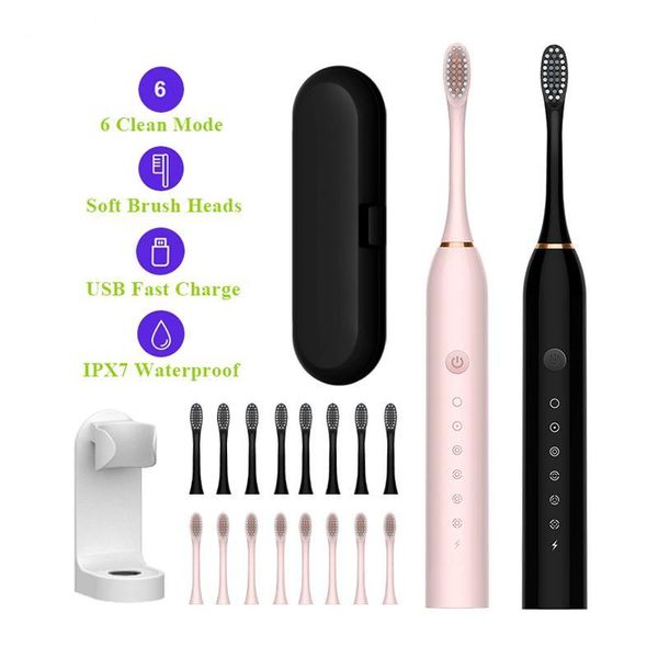 smart electric toothbrush sonic brush 6 mode usb charger rechargeable tooth brushes replacement heads set ipx7
smart electric toothbrush sonic brush 6 mode usb charger rechargeable tooth brushes replacement heads set ipx7