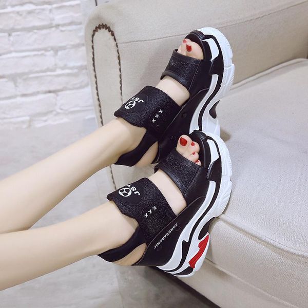 sandals summer women black wedge heels sneakers peep toe high platform white flip-flops thick bottom
sandals summer women black wedge heels sneakers peep toe high platform white flip-flops thick bottom