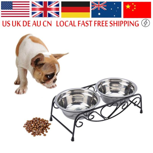 dog bowls & feeders universal stainless steel bowl double drinking cat puppy pet water food feeder dish stand gamelle
dog bowls & feeders universal stainless steel bowl double drinking cat puppy pet water food feeder dish stand gamelle