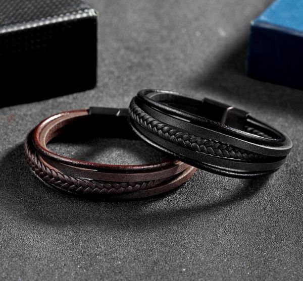 charm bracelets 2021 fashion stainless steel chain genuine leather bracelet men vintage male braid jewelry for women, Golden;silver
charm bracelets 2021 fashion stainless steel chain genuine leather bracelet men vintage male braid jewelry for women, Golden;silver