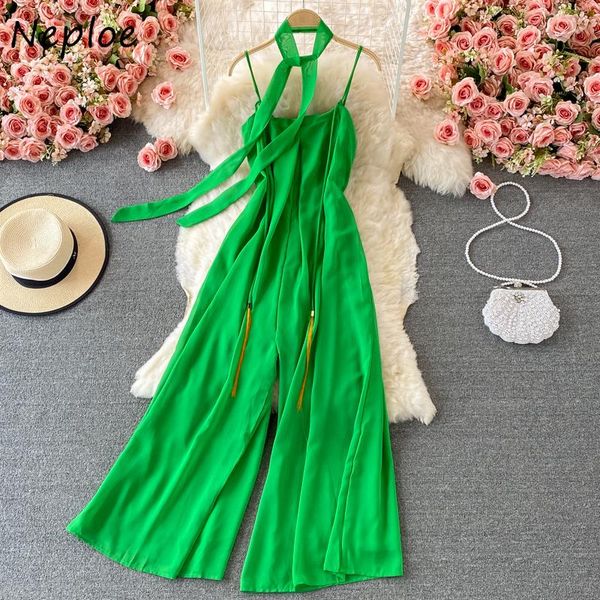 women's pants & capris neploe high waist wide leg women jumpsuit 2021 drape temperament seaside vacation bodysuit halter suspender, Black;white
women's pants & capris neploe high waist wide leg women jumpsuit 2021 drape temperament seaside vacation bodysuit halter suspender, Black;white
