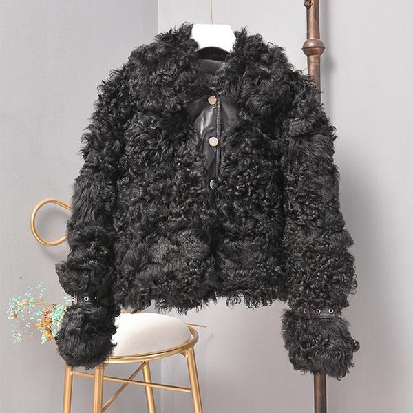 women's fur & faux sheep real natural coat sheepskin coats women clothes winter 2021 genuine leather jacket lamb wool imported thick wa, Black
women's fur & faux sheep real natural coat sheepskin coats women clothes winter 2021 genuine leather jacket lamb wool imported thick wa, Black