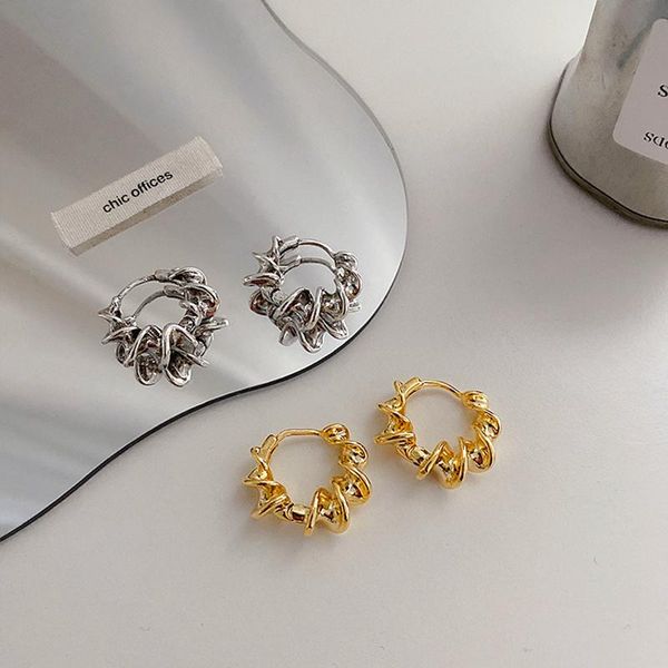 hoop & huggie vintage simple metal spiral twisted c-shaped smooth irregular geometric earrings for women fashion charming jewelry gifts, Golden;silver
hoop & huggie vintage simple metal spiral twisted c-shaped smooth irregular geometric earrings for women fashion charming jewelry gifts, Golden;silver