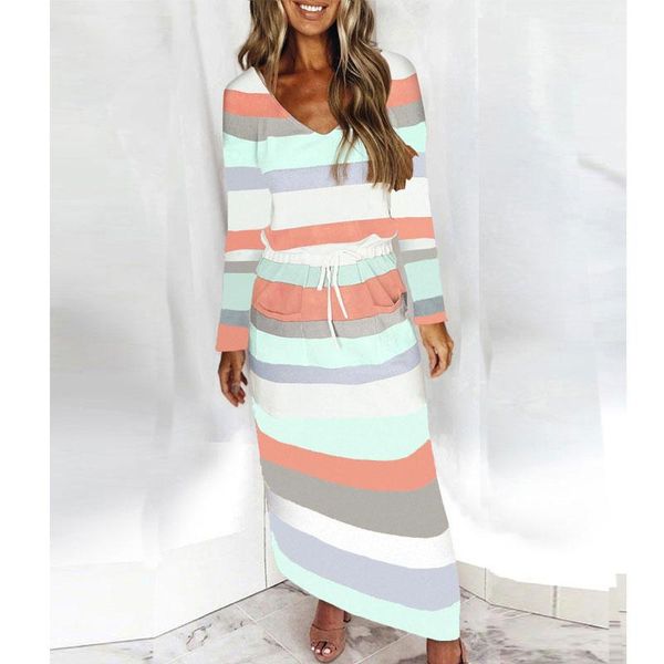 casual dresses women fashion v neck loose stripe pocket long sleece autumn winter lace up female clothing, Black;gray
casual dresses women fashion v neck loose stripe pocket long sleece autumn winter lace up female clothing, Black;gray