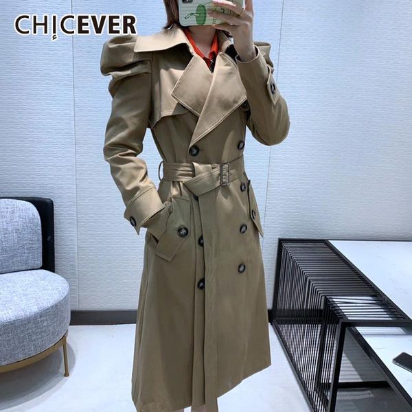 women's trench coats chicever khaki windbreaker for women lapel collar puff long sleeve high waist lace up vintage windbreakers female, Tan;black
women's trench coats chicever khaki windbreaker for women lapel collar puff long sleeve high waist lace up vintage windbreakers female, Tan;black