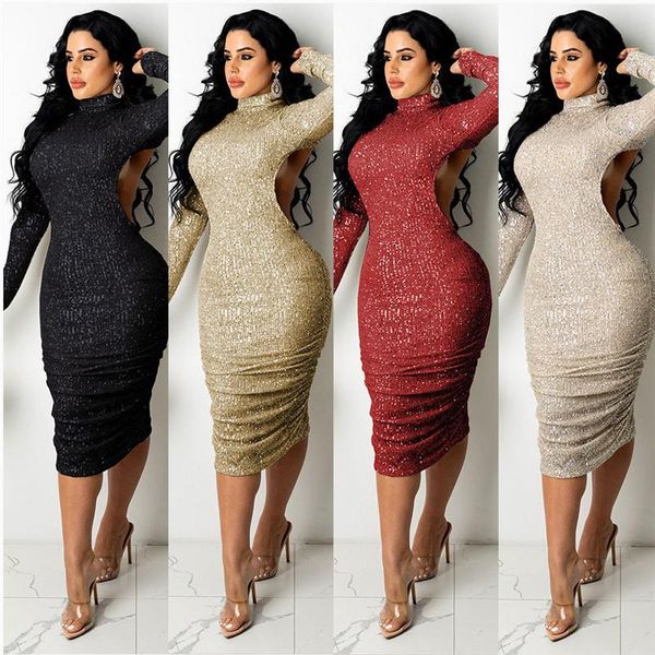 casual dresses zoctuo backless sequin dress for women nightclub elegant glitter ruched bodycon long sleeve party midi robes, Black;gray
casual dresses zoctuo backless sequin dress for women nightclub elegant glitter ruched bodycon long sleeve party midi robes, Black;gray