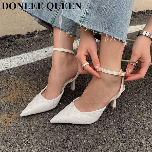 fashion pointed toe high heels slingback sandals women brand stitch embroider pumps elegant mule for party dress shoes chaussure, Black
fashion pointed toe high heels slingback sandals women brand stitch embroider pumps elegant mule for party dress shoes chaussure, Black