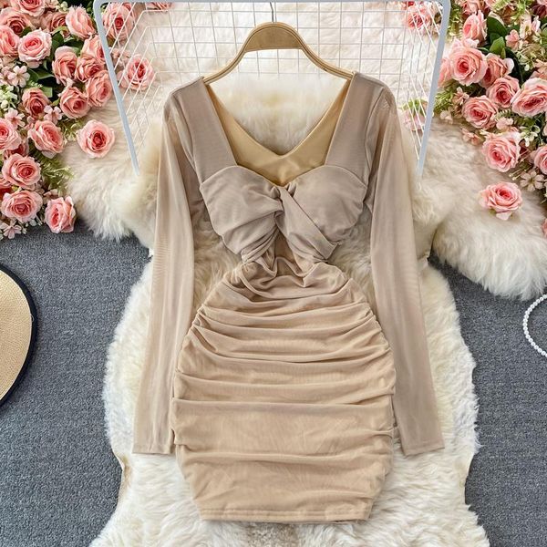 casual dresses women mesh bodycon mini dress 2021 autumn fashion square collar see through long sleeve high waist draped party, Black;gray
casual dresses women mesh bodycon mini dress 2021 autumn fashion square collar see through long sleeve high waist draped party, Black;gray