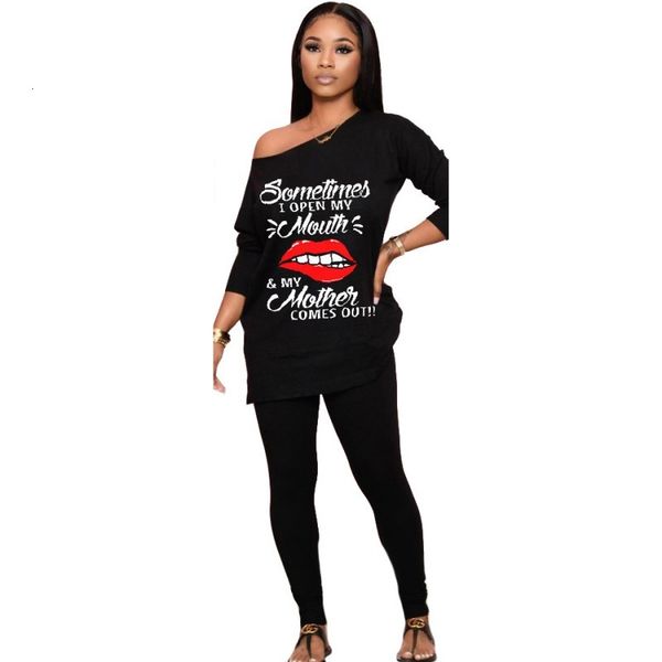 casual set of two ladies slash neck and pants 2 piece outfits spring break new lip print stylish street ensemble zt6o, Gray
casual set of two ladies slash neck and pants 2 piece outfits spring break new lip print stylish street ensemble zt6o, Gray