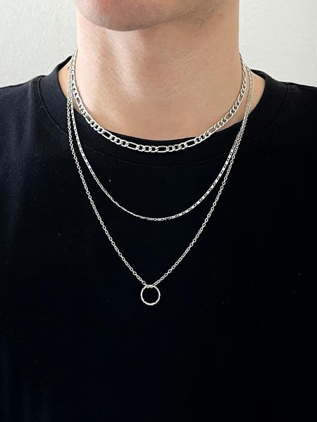 pendant necklaces stillgirl 2pcs double layer punk silver color chain necklace for men hip hop geometric couple female emo fashion jewelry
pendant necklaces stillgirl 2pcs double layer punk silver color chain necklace for men hip hop geometric couple female emo fashion jewelry