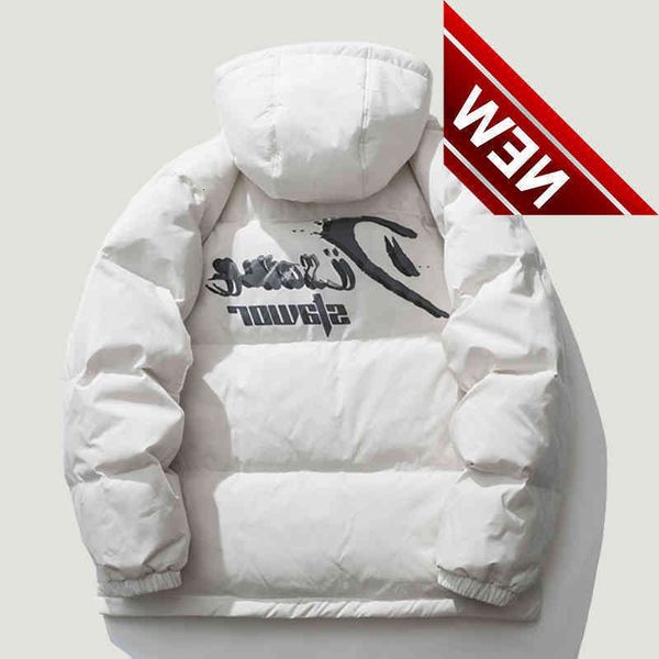 winter padded white duck down jacket mens harajuku letter printed casual solid color oversized loose hooded zipper parkas male, Black
winter padded white duck down jacket mens harajuku letter printed casual solid color oversized loose hooded zipper parkas male, Black