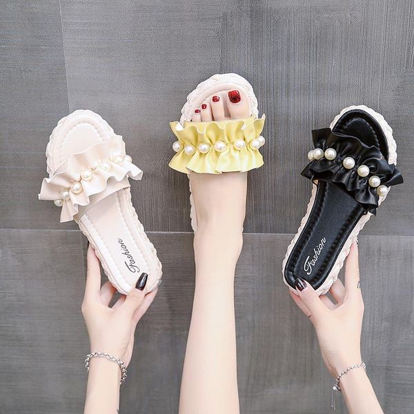slippers house platform med shoes woman 2021 string bead luxury slides pantofle summer designer flat rubber fashion pu, Black
slippers house platform med shoes woman 2021 string bead luxury slides pantofle summer designer flat rubber fashion pu, Black