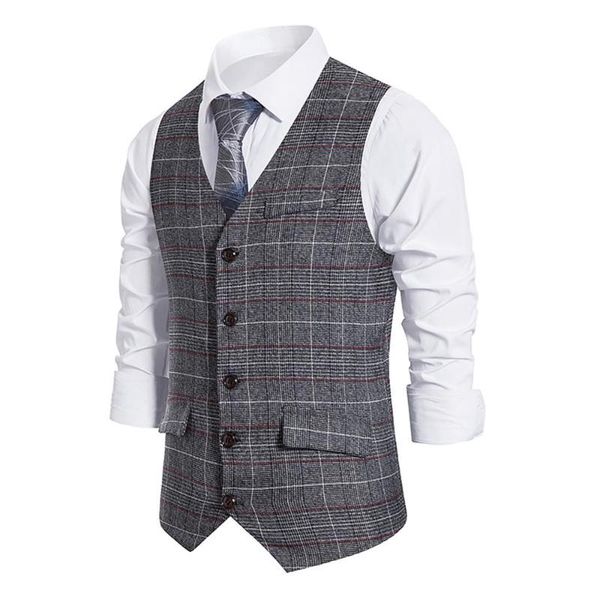 men's vests plaid lattice vest simple breasted formal gilet meeting business wedding waistcoat blazer slim winter autumn, Black;white
men's vests plaid lattice vest simple breasted formal gilet meeting business wedding waistcoat blazer slim winter autumn, Black;white