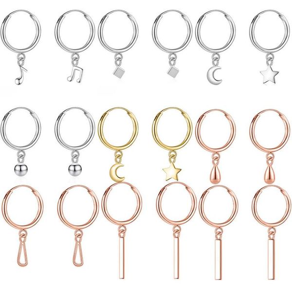 hoop & huggie elfoplatasi real 925 sterling silver fashion gold rose star moon notes. stick bead earring for women jewelry dd366, Golden;silver
hoop & huggie elfoplatasi real 925 sterling silver fashion gold rose star moon notes. stick bead earring for women jewelry dd366, Golden;silver