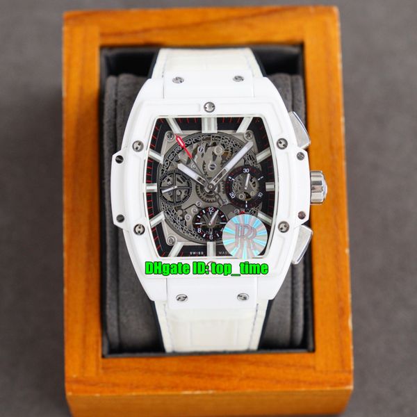2 styles watches 42mm white ceramic eta7750 hub4700 automatic chronograph mens watch skeleton dial rubber strap gents sports wristwatches, Slivery;brown
2 styles watches 42mm white ceramic eta7750 hub4700 automatic chronograph mens watch skeleton dial rubber strap gents sports wristwatches, Slivery;brown