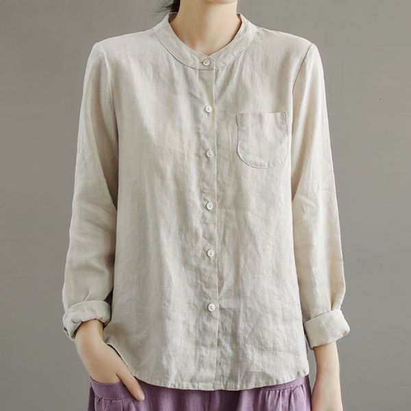 women's blouses & shirts cotton linen comfortable o-neck long sleeve single breasted shirt 2021 autumn new solid color all-match w, White
women's blouses & shirts cotton linen comfortable o-neck long sleeve single breasted shirt 2021 autumn new solid color all-match w, White