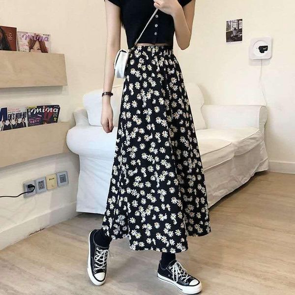 skirts daisy flower pattern casual loose basic wild vintage black skirt female 2021 summer chiffon women a-line jupe femme y861
skirts daisy flower pattern casual loose basic wild vintage black skirt female 2021 summer chiffon women a-line jupe femme y861