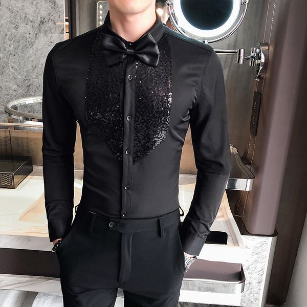 vintage black baroque clothing thin party men's shirts formal white club dress lhz4, White;black
vintage black baroque clothing thin party men's shirts formal white club dress lhz4, White;black