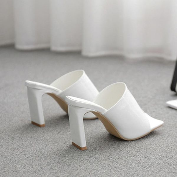 sandals 2021 patent leather pu square toe mules summer style high heel fashion slip on slides party women shoes, Black
sandals 2021 patent leather pu square toe mules summer style high heel fashion slip on slides party women shoes, Black