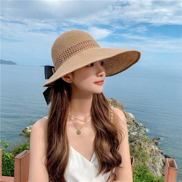 wide brim hats air sunhat women's summer hollow-out big face cover ultraviolet-proof sun protection bow can tie straw hat, Blue;gray
wide brim hats air sunhat women's summer hollow-out big face cover ultraviolet-proof sun protection bow can tie straw hat, Blue;gray