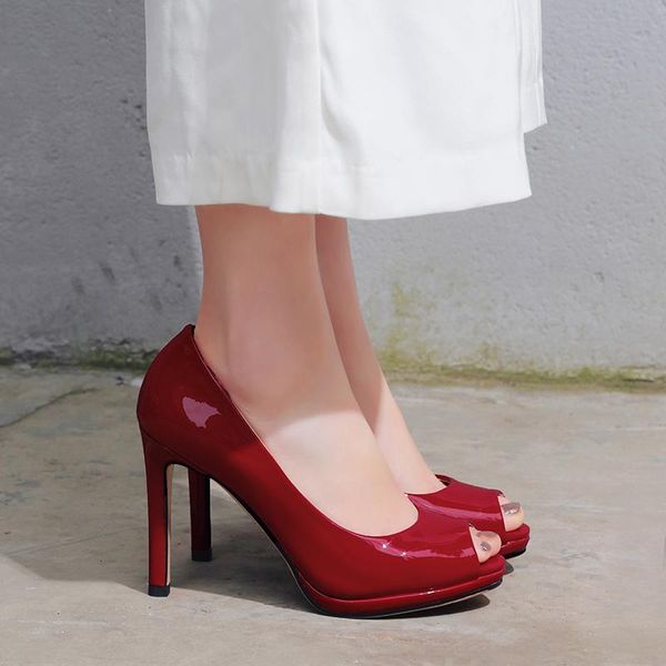 dress shoes style women pumps simple shallow summer elegant peep toe red party wedding cm high heel 2021, Black
dress shoes style women pumps simple shallow summer elegant peep toe red party wedding cm high heel 2021, Black