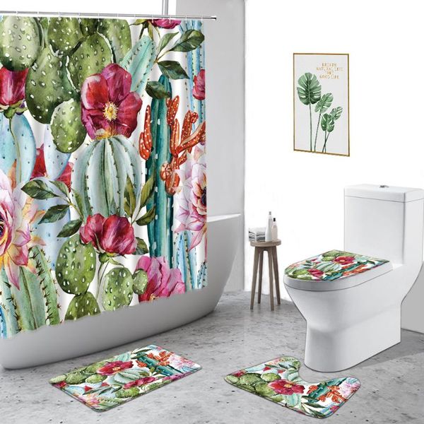 shower curtains tropical cactus waterproof curtain green flowers plant bathroom decoration set non-slip carpet toilet cover bath
shower curtains tropical cactus waterproof curtain green flowers plant bathroom decoration set non-slip carpet toilet cover bath