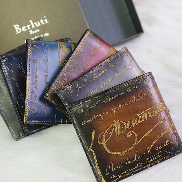 makore scritto leather men wallet berluti men's purse short wallets gold powder silver custom, Red;black
makore scritto leather men wallet berluti men's purse short wallets gold powder silver custom, Red;black