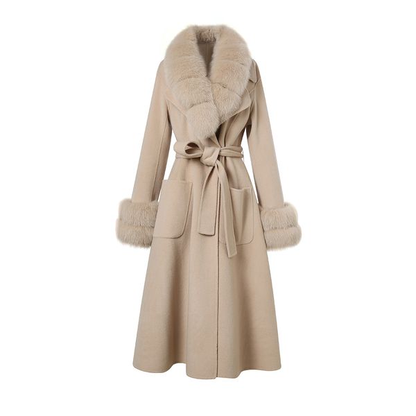 womens long wool coat winter long fur jackets luxury detachable fluffy fox fur trench lady outerwear s3565, Black
womens long wool coat winter long fur jackets luxury detachable fluffy fox fur trench lady outerwear s3565, Black