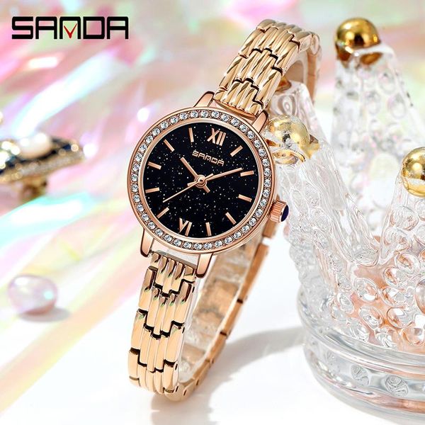 wristwatches sanda brand women bracelet watches ladies stainless steel strap rhinestone quartz wrist watch luxury fashion, Slivery;brown
wristwatches sanda brand women bracelet watches ladies stainless steel strap rhinestone quartz wrist watch luxury fashion, Slivery;brown