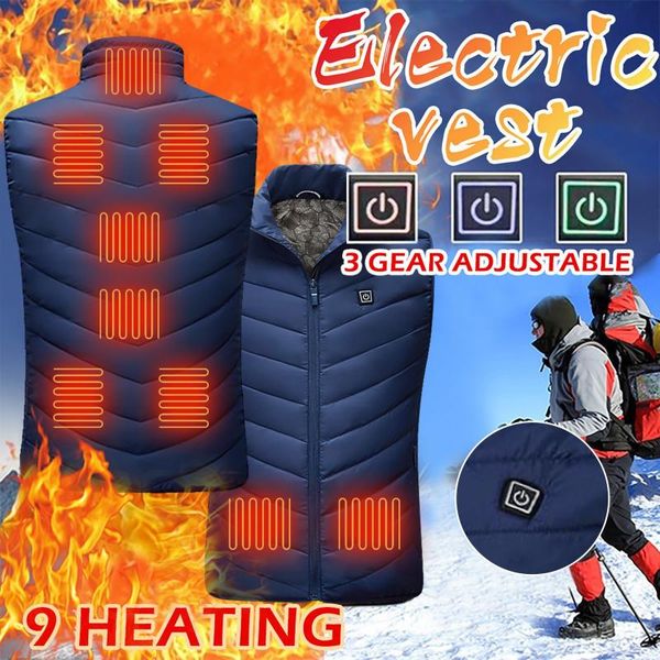 men's vests 9 places heated vest men women usb jacket heating thermal clothing hunting winter fashion heat black, Black;white
men's vests 9 places heated vest men women usb jacket heating thermal clothing hunting winter fashion heat black, Black;white