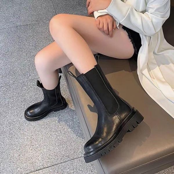 boots autumn medium thick soled chelsey women 2021 winter chimney british leather short, Black
boots autumn medium thick soled chelsey women 2021 winter chimney british leather short, Black