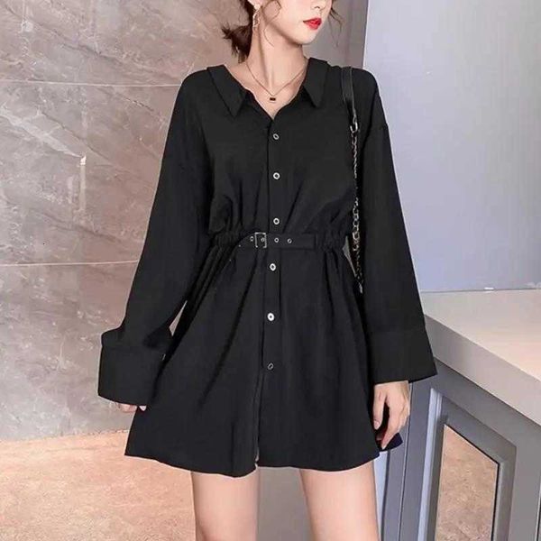 autumn cloth 2021 waist closing thin polo collar temperament long sleeve drs light familiar hepburn style small black skirt, Black;gray
autumn cloth 2021 waist closing thin polo collar temperament long sleeve drs light familiar hepburn style small black skirt, Black;gray