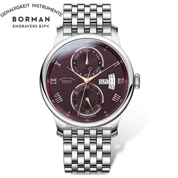 wristwatches borman 316l stainless steel mens watches retro men mechanical automatic multifunction sapphire glass waterproof, Slivery;brown
wristwatches borman 316l stainless steel mens watches retro men mechanical automatic multifunction sapphire glass waterproof, Slivery;brown