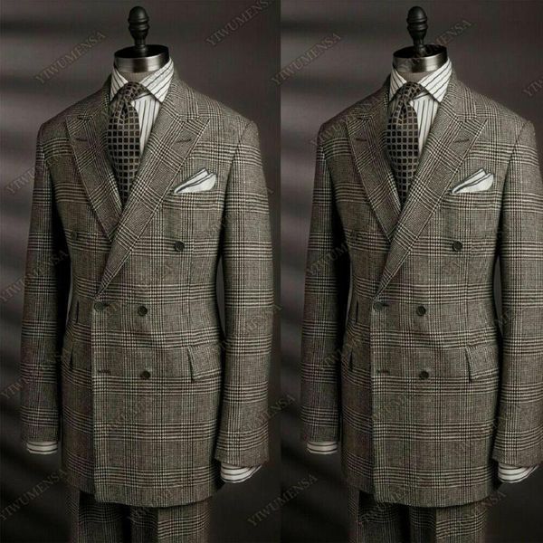 men's suits & blazers grey plaid formal blazer masculinotrajes de hombre men clothing tailor-made jackets doubel breasted coat smoking, White;black
men's suits & blazers grey plaid formal blazer masculinotrajes de hombre men clothing tailor-made jackets doubel breasted coat smoking, White;black