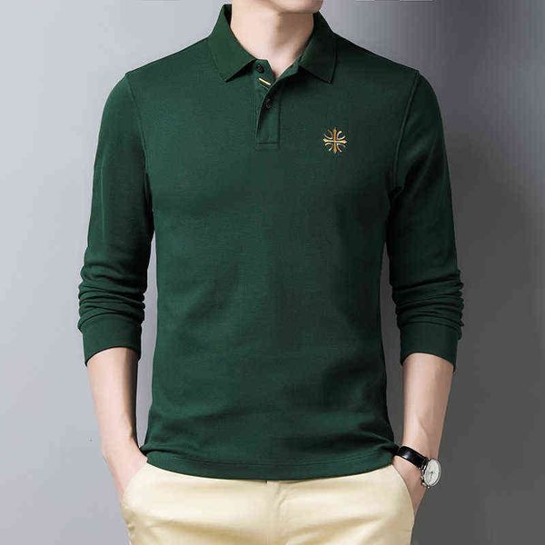 spring and autumn long sleeve mercerized cotton polo men's busins leisure embroidery thin breathable men's wear, White;black
spring and autumn long sleeve mercerized cotton polo men's busins leisure embroidery thin breathable men's wear, White;black