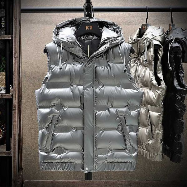 mens jacket sleeveless vest winter thicken warm hooded down jacket white duck down gold jacket without sleeves quality outwear 211111, Black;white
mens jacket sleeveless vest winter thicken warm hooded down jacket white duck down gold jacket without sleeves quality outwear 211111, Black;white