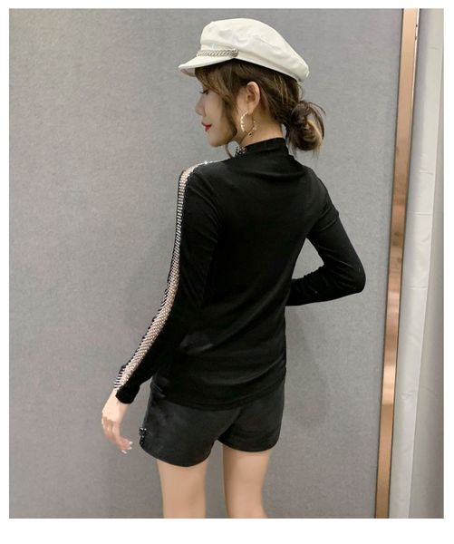 2021 spring fall korean style t-shirt fashion patchwork long sleeve diamonds hollow out women ropa mujer tees new t09905a kvun, White
2021 spring fall korean style t-shirt fashion patchwork long sleeve diamonds hollow out women ropa mujer tees new t09905a kvun, White