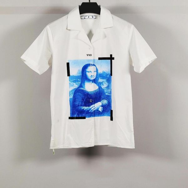 new off mona lisa portrait print shirt for men and women in spring summer 2021, White;black
new off mona lisa portrait print shirt for men and women in spring summer 2021, White;black