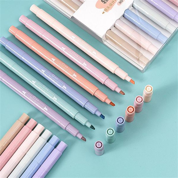 highlighters 6pcs/lot double tip highlighter pens kawaii candy color manga markers midliner pastel students stationery kids gift, Black;red
highlighters 6pcs/lot double tip highlighter pens kawaii candy color manga markers midliner pastel students stationery kids gift, Black;red