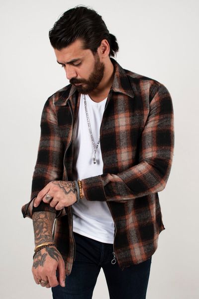 Long Lumberjack Shirt 2101312 Vgxw, White;black