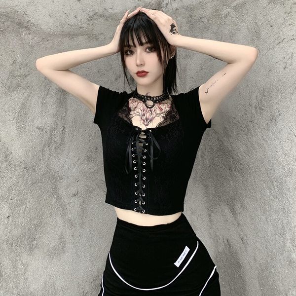 lace bodycon crop harajuku gothic hollow out bandage short sleeve crop women casual fashion summer, White
lace bodycon crop harajuku gothic hollow out bandage short sleeve crop women casual fashion summer, White