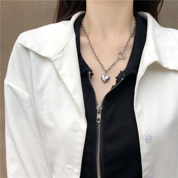 pendant necklaces vintage heart chain necklace for women antique silver color street jewelry female club accessories goth collar
pendant necklaces vintage heart chain necklace for women antique silver color street jewelry female club accessories goth collar