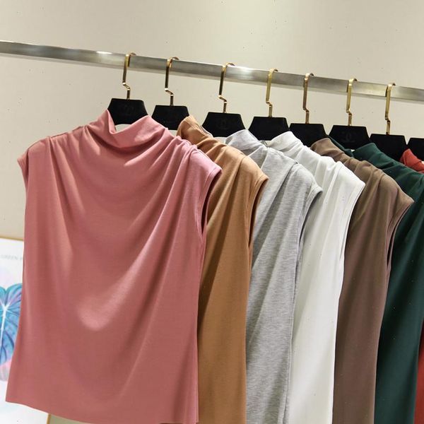 2021 summer women vest turtleneck sleeveless cotton solid color loose tank casual tee shirt femme roupa feminina, White
2021 summer women vest turtleneck sleeveless cotton solid color loose tank casual tee shirt femme roupa feminina, White