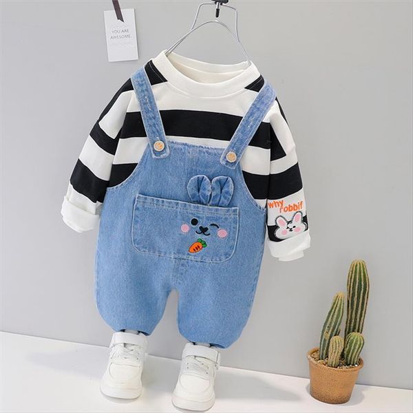 spring autumn baby boys girls clothing sets toddler infant clothes stripe t shirt overalls children kids outfit, White
spring autumn baby boys girls clothing sets toddler infant clothes stripe t shirt overalls children kids outfit, White